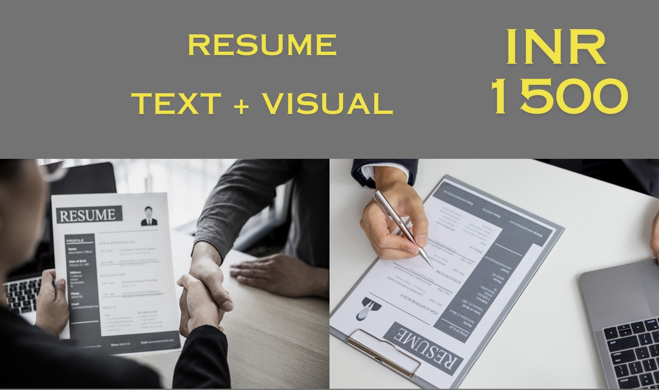 resume text + visual