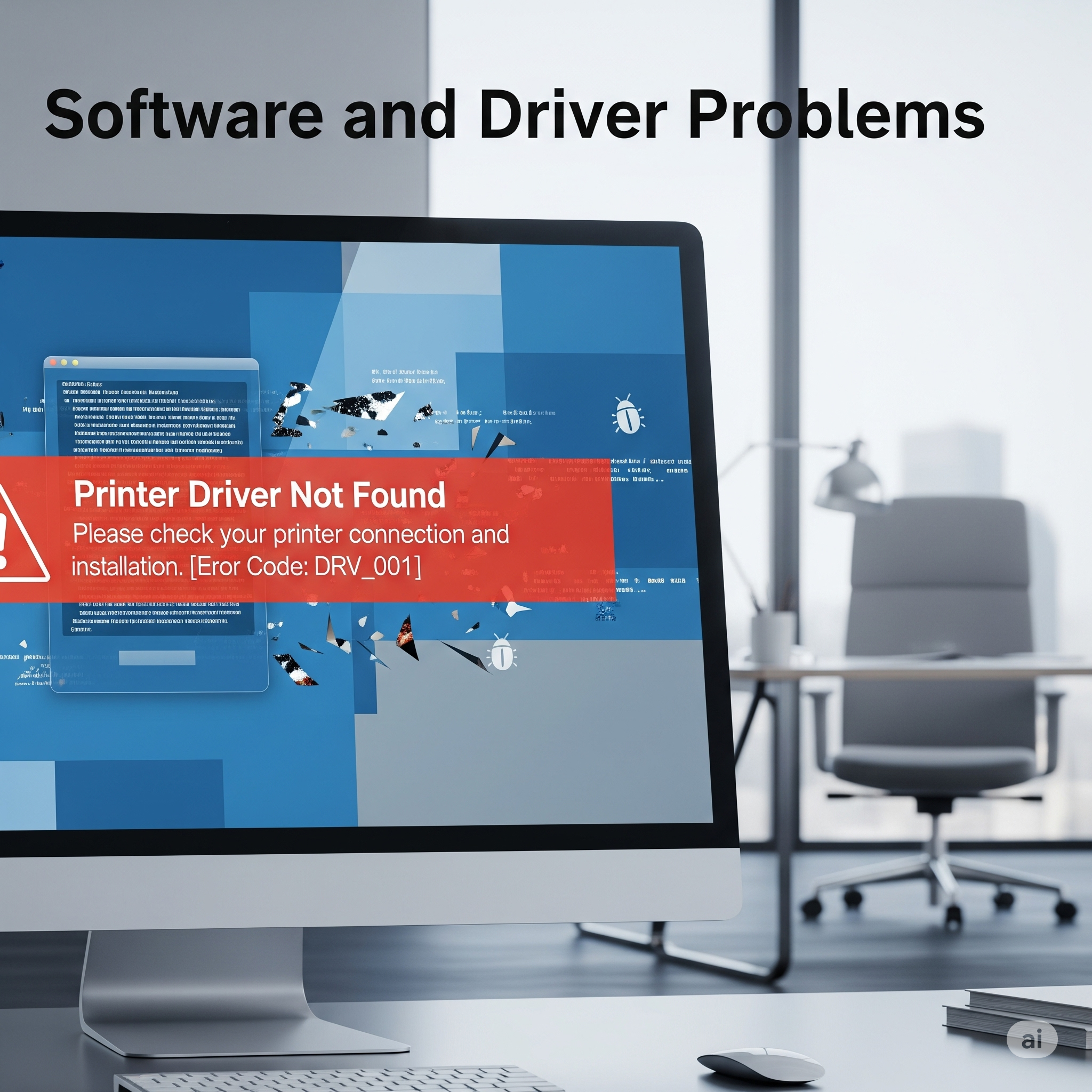 Software and Driver Problems HP printer repair services