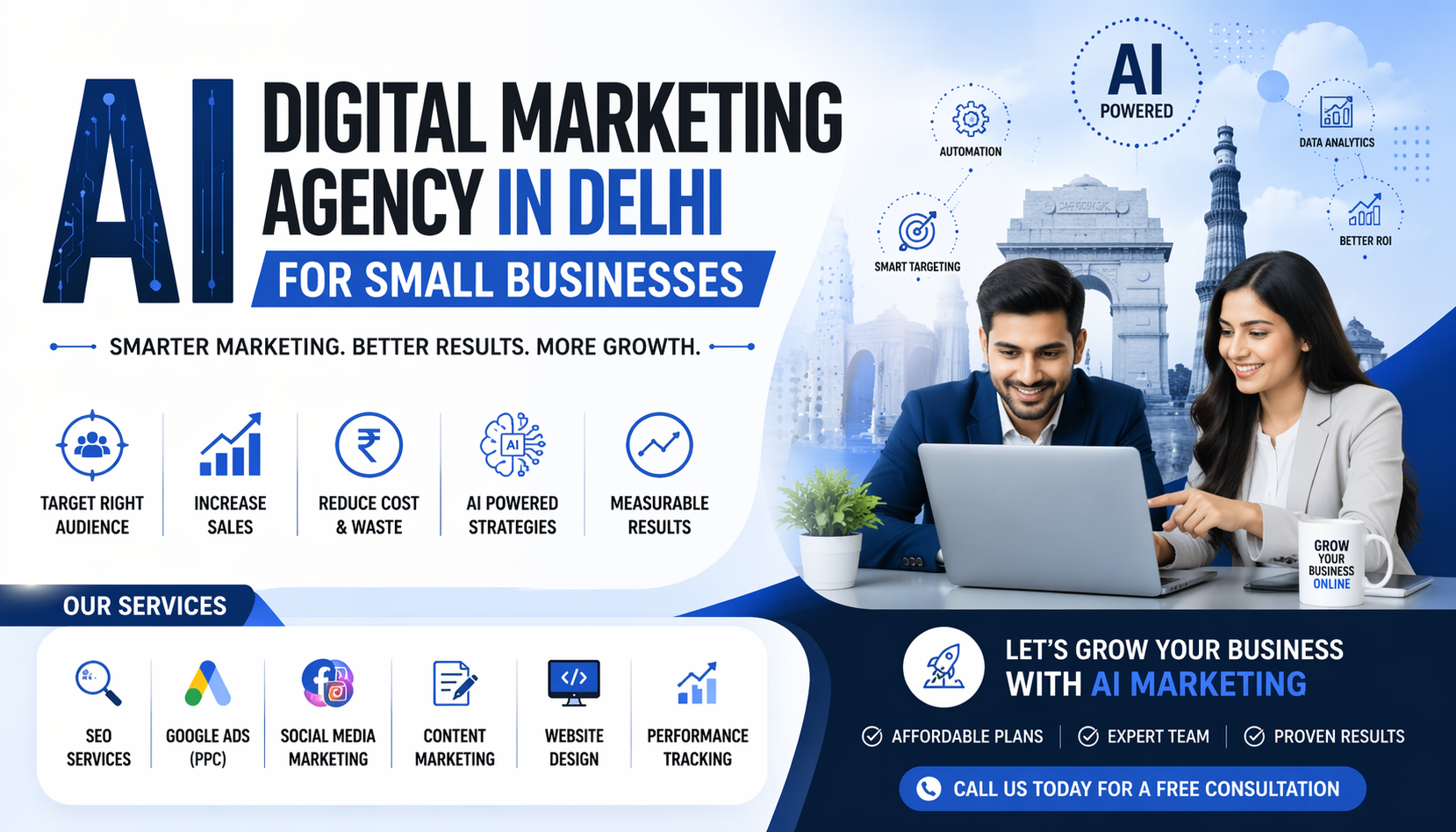 Read more about the article AI Digital Marketing Agency in Delhi for Small Businesses